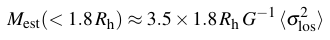 M(1.8 x Rh) = 3.5 x 1.8 x Rh x sigma^2 / G